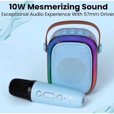 Boxa bluetooth cu microfon wireless KP K01 cu lumini RGB efecte vocale