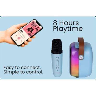 Boxa bluetooth cu microfon wireless KP K01 cu lumini RGB efecte vocale