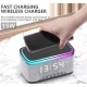 Boxa Bluetooth KP 559 3 in 1 cu incarcator wireless ceas si iluminare LED 10W
