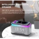 Boxa Bluetooth KP 559 3 in 1 cu incarcator wireless ceas si iluminare LED 10W