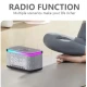 Boxa Bluetooth KP 559 3 in 1 cu incarcator wireless ceas si iluminare LED 10W