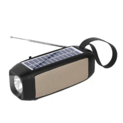 Boxa portabila bluetooth USB functie radio si lanterna cu incarcare solara 