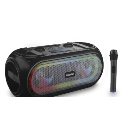 Boxa portabila bluetooth ZQS 4247 karaoke cu 2 microfoane