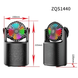 Boxa portabila cu bluetooth ZQS1440 si mini ventilator