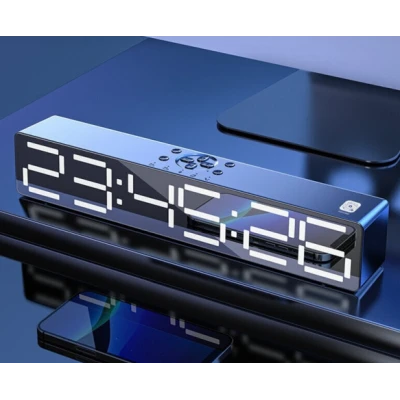 Boxa Portabila cu Ceas Alarma SD Bluetooth Andowl QYXB133