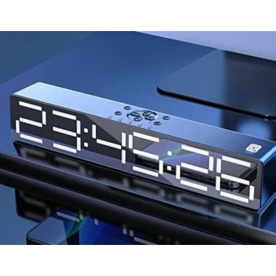 Boxa Portabila cu Ceas Alarma SD Bluetooth Andowl QYXB133
