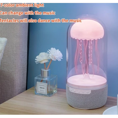 Boxa portabila cu design meduza efecte de iluminare 7 culori bluetooth