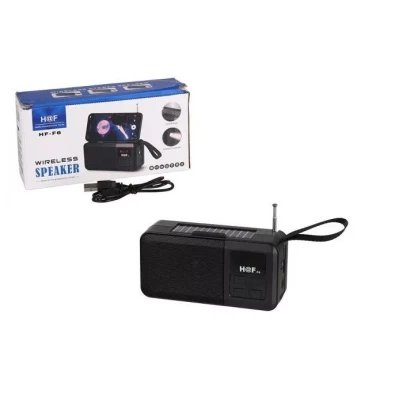 Boxa portabila cu incarcare Solara HF F6 conexiune bluetooth radio FM player mp3 USB/TF