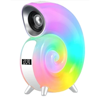 Boxa portabila cu lumini in forma de MELC ceas bluetooth KP 556