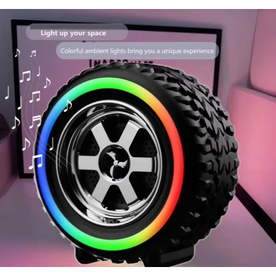 Boxa portabila G2389 cu led RGB model roata 10W