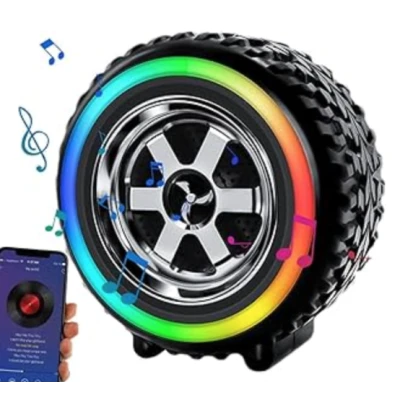 Boxa portabila G2389 cu led RGB model roata 10W