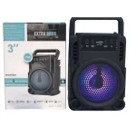 Mini Boxa portabila GTS 1360 cu led RGB cu maner transport
