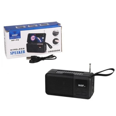 Boxa Portabila HF-F6 Incarcare Solara  Cu Bluetooth USB TF AUX Radio Hands-Free