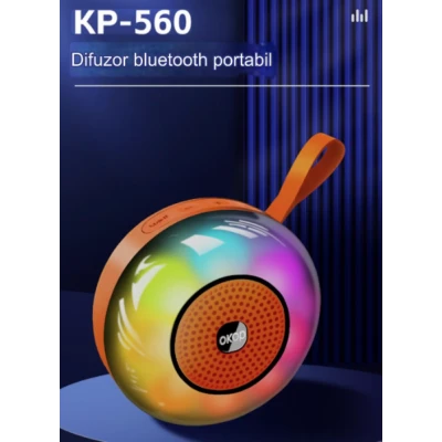 Boxa Portabila KP 560 Bluetooth 5.3 LED Joc de lumini 1200mAh 5W USB