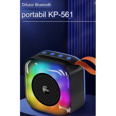 Boxa Portabila KP 561 Bluetooth LED Joc de lumini 1200 mAh 5W USB