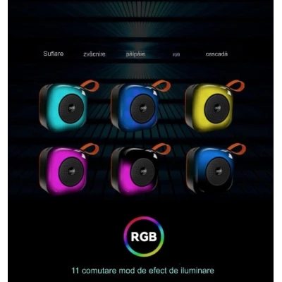 Boxa Portabila KP 561 Bluetooth LED Joc de lumini 1200 mAh 5W USB