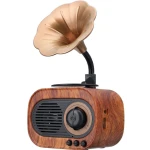 Boxa Portabila Retro Conectare Bluetooth cu USB/TF Baterie 1200 MAh Maro