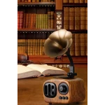 Boxa Portabila Retro Conectare Bluetooth cu USB/TF Baterie 1200 MAh Maro