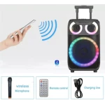 Boxa portabila troliu Andowl Q YX8000 iluminare RGB telecomanda microfon