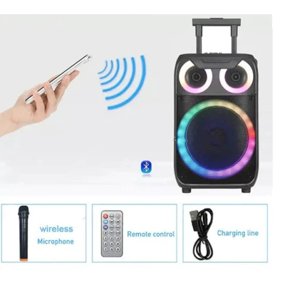 Boxa portabila troliu Andowl Q YX8000 iluminare RGB telecomanda microfon