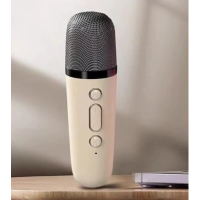 Boxa rotunda de karaoke portabila cu 2 microfoane wireless player muzical CH