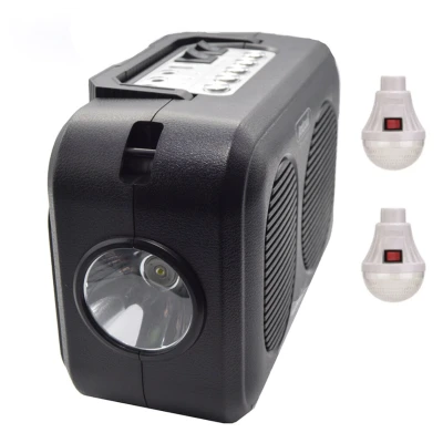 Boxa tip sistem iluminare LED cu 2 becuri USB MP3 BT Q YX1793