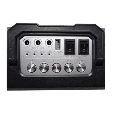 Boxa tip sistem iluminare LED cu 2 becuri USB MP3 BT Q YX1793
