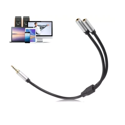 Cablu adaptor audio QHD74  de 3.5mm 20cm