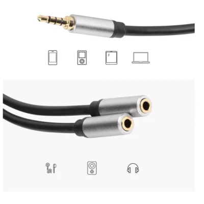 Cablu adaptor audio QHD74  de 3.5mm 20cm