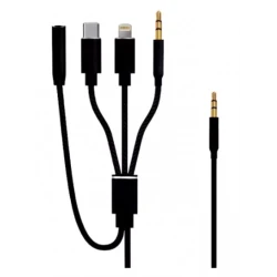 Cablu Adaptor Auxiliar Audio Jack 3.5mm 4in1 Andowl Q SX12