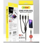 Cablu Adaptor Auxiliar Audio Jack 3.5mm 4in1 Andowl Q SX12