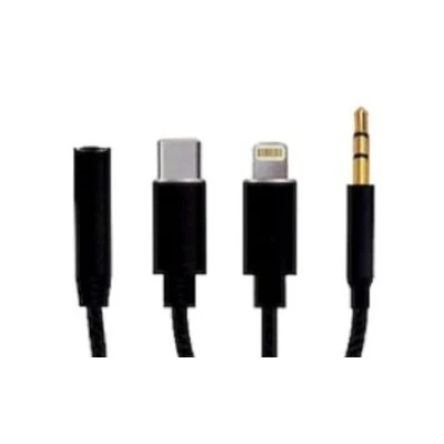Cablu Adaptor Auxiliar Audio Jack 3.5mm 4in1 Andowl Q SX12