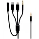 Cablu Adaptor Auxiliar Audio Jack 3.5mm 4in1 Andowl QSX12