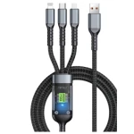 Cablu de date 3 IN 1 afisaj digital PD100W Lightning/ Type C/Micro