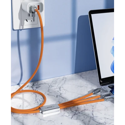 Cablu de date / Cablu de incarcare 120W Q SJ300 USB / TypeC la iOS / TypeC / Micro