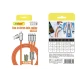Cablu de date / Cablu de incarcare 120W Q SJ300 USB / TypeC la iOS / TypeC / Micro