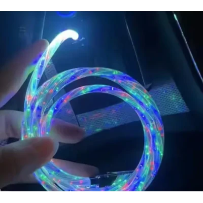 Cablu de date cu incarcare super rapida si lumina LED PD 4 in 1