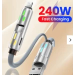 Cablu de date si incarcare 2 in 2 putere 240W