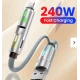 Cablu de date si incarcare 2 in 2 putere 240W