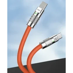 Cablu de incarcare telefon Q SJ980 TypeC la Lightening portocaliu