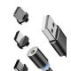 Cablu magnetic 3 in 1 incarcare si transfer date telefon Lightning Micro USB Type C