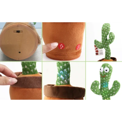 CACTUS dansator si vorbitor cu LED-uri Colorate / Jucarie interactiva OF