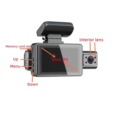 Camera auto dubla fata si interior 1080p ecran 3 inch Unghi 170 grade Night vision G Senzor Detectia Miscarii