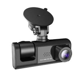 Camera Auto Dvr de Bord Full Hd 1080p Camp Vizual Ultra Larg de 170 grade Ecran Lcd 3 Lentile