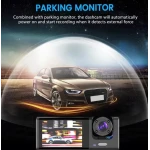 Camera Auto Dvr de Bord Full Hd 1080p Camp Vizual Ultra Larg de 170 grade Ecran Lcd 3 Lentile