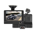 Camera Auto Tripla 3 in 1 ce Filmeaza in Fata in Interiorul si in Spatele Masinii