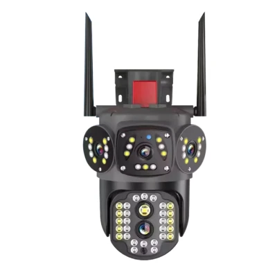 Camera de supraveghere 3 IN 1 M145 Tripla 6K cu 6 Megapixeli Wireless Rotire automata Inteligent tracking Supravegheaza 3 zone simultan