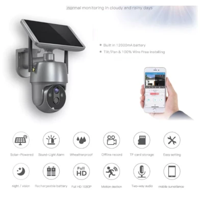 Camera de supraveghere CCTV Q SX01 Audio Bidirectionala cu panou solar 4G