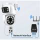 Camera de supraveghere cu lentila duala de 4MP x 2 WIFI 2.4GHZ Audio bidirectionala