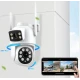 Camera de supraveghere cu lentila duala de 4MP x 2 WIFI 2.4GHZ Audio bidirectionala
